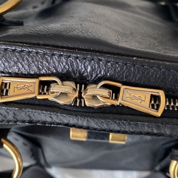 YSL Yves Saint Laurent Rive Gauche Muse Black Calfskin Leather Large Handbag - Picture 13 of 17